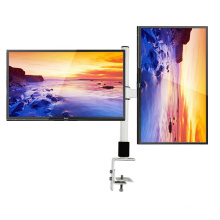 Großhandel weißer Klemmschreibtisch Mount 2 Dual Monitor Arm